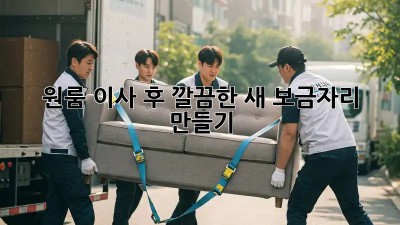 원룸 이사 후, 깔끔한 새 보금자리 만들기